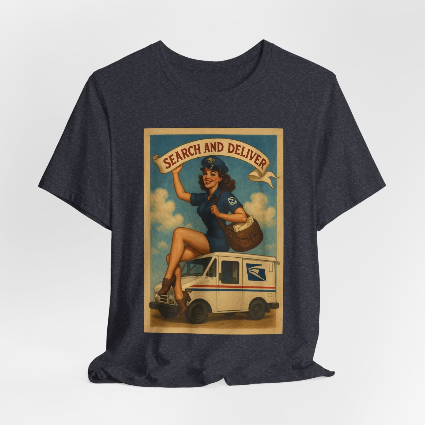 "Search and Deliver" Vintage Mail Carrier Graphic T-Shirt