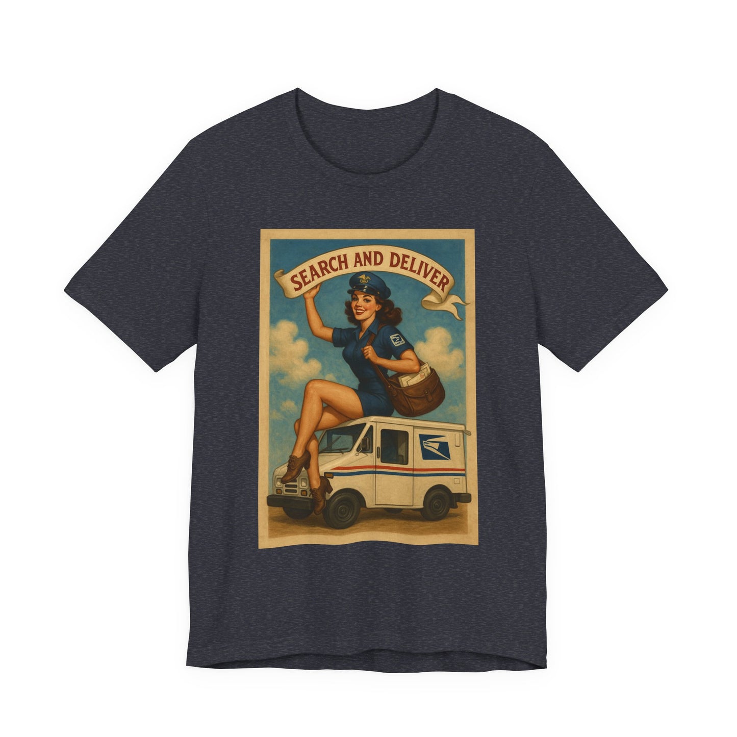 "Search and Deliver" Vintage Mail Carrier Graphic T-Shirt